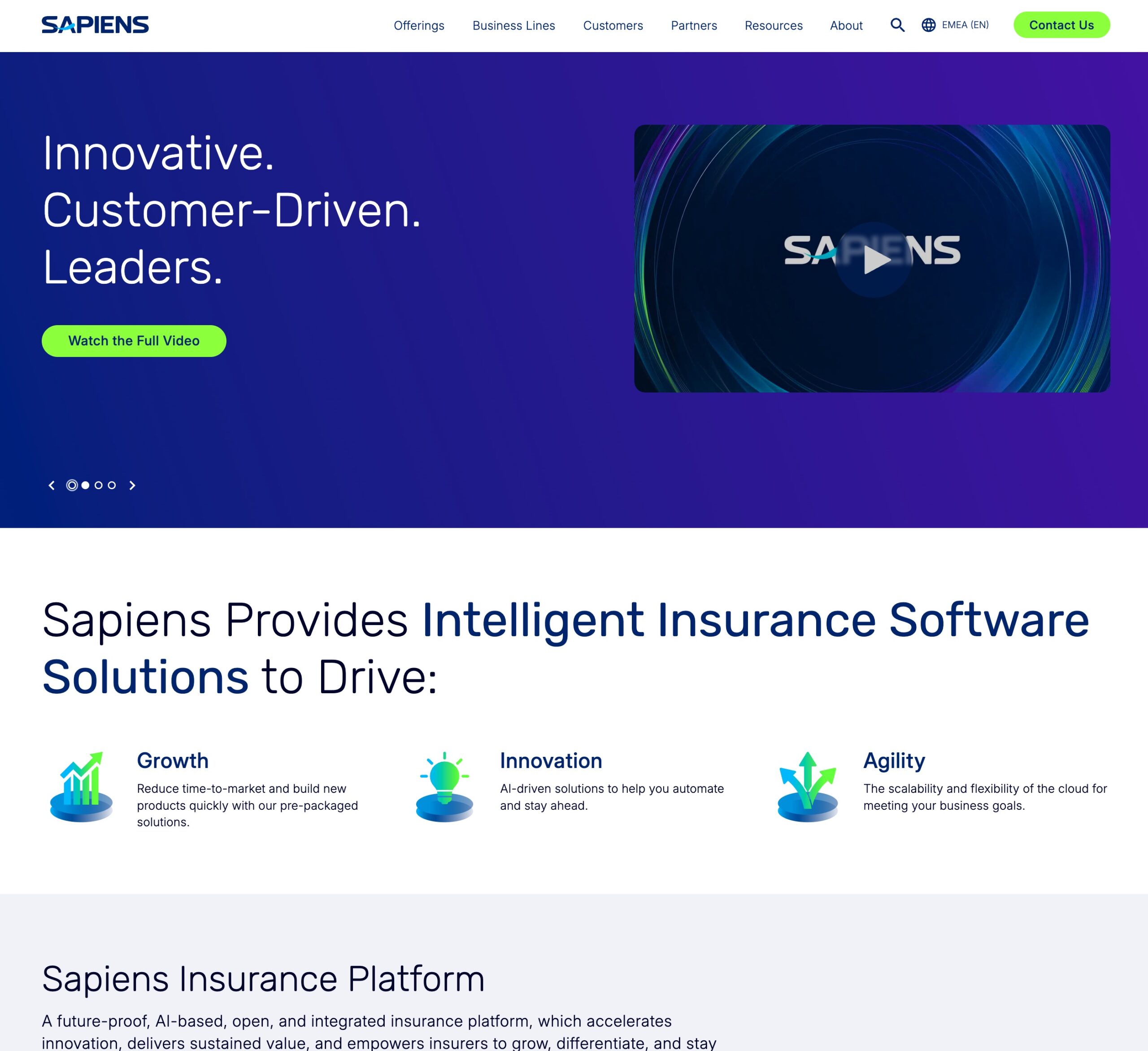 Sapiens Website Relaunch_Homepage